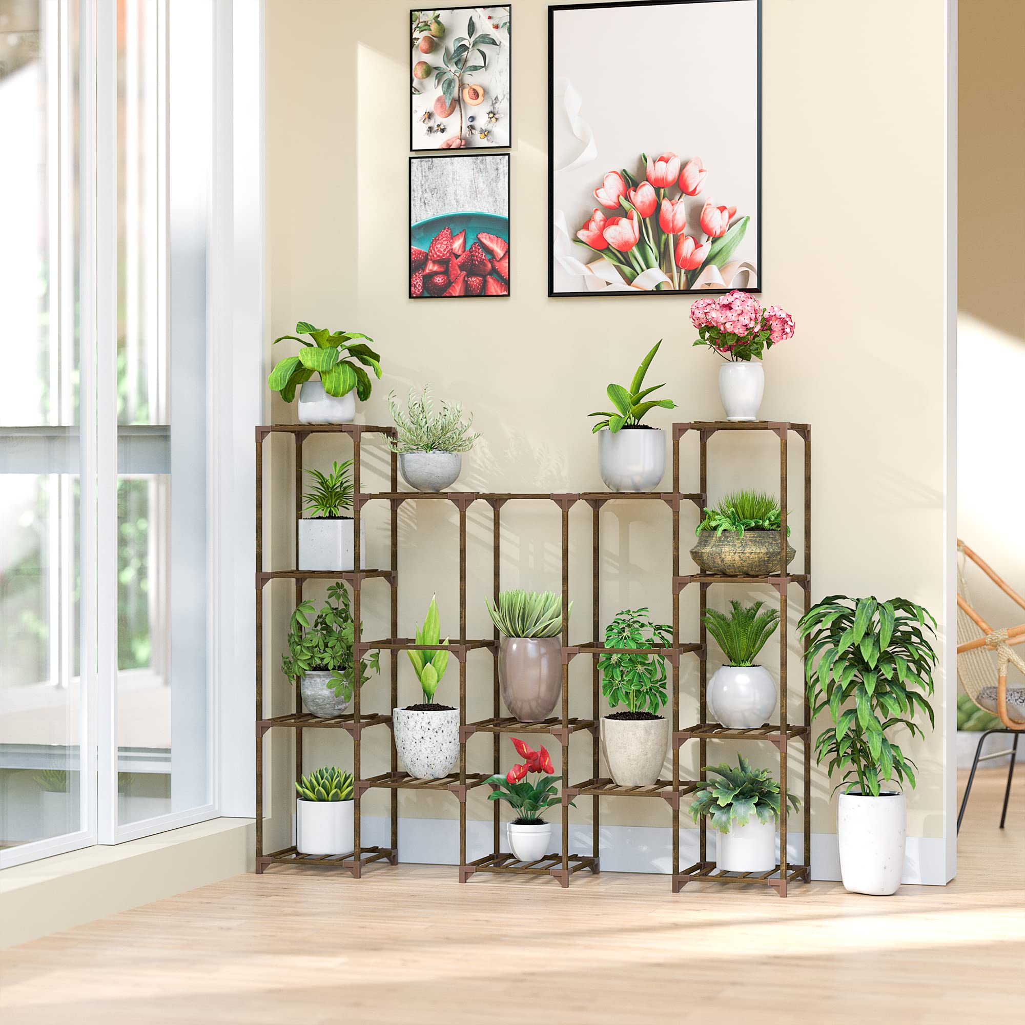 Amazon.com : WTZ Plant Stand 6 Tiers 14 Potted Plant Rack, Wooden
